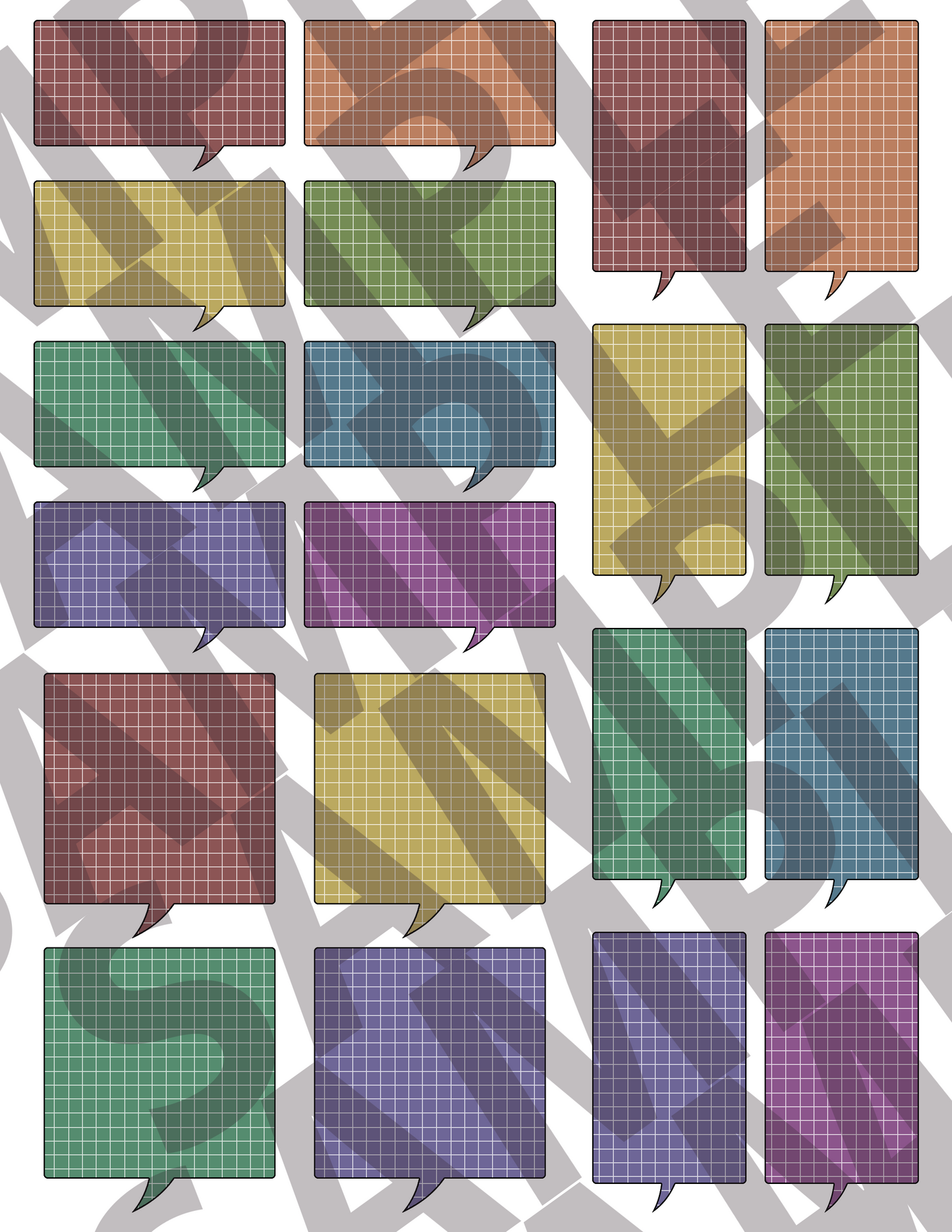 Grid Speech Bubbles