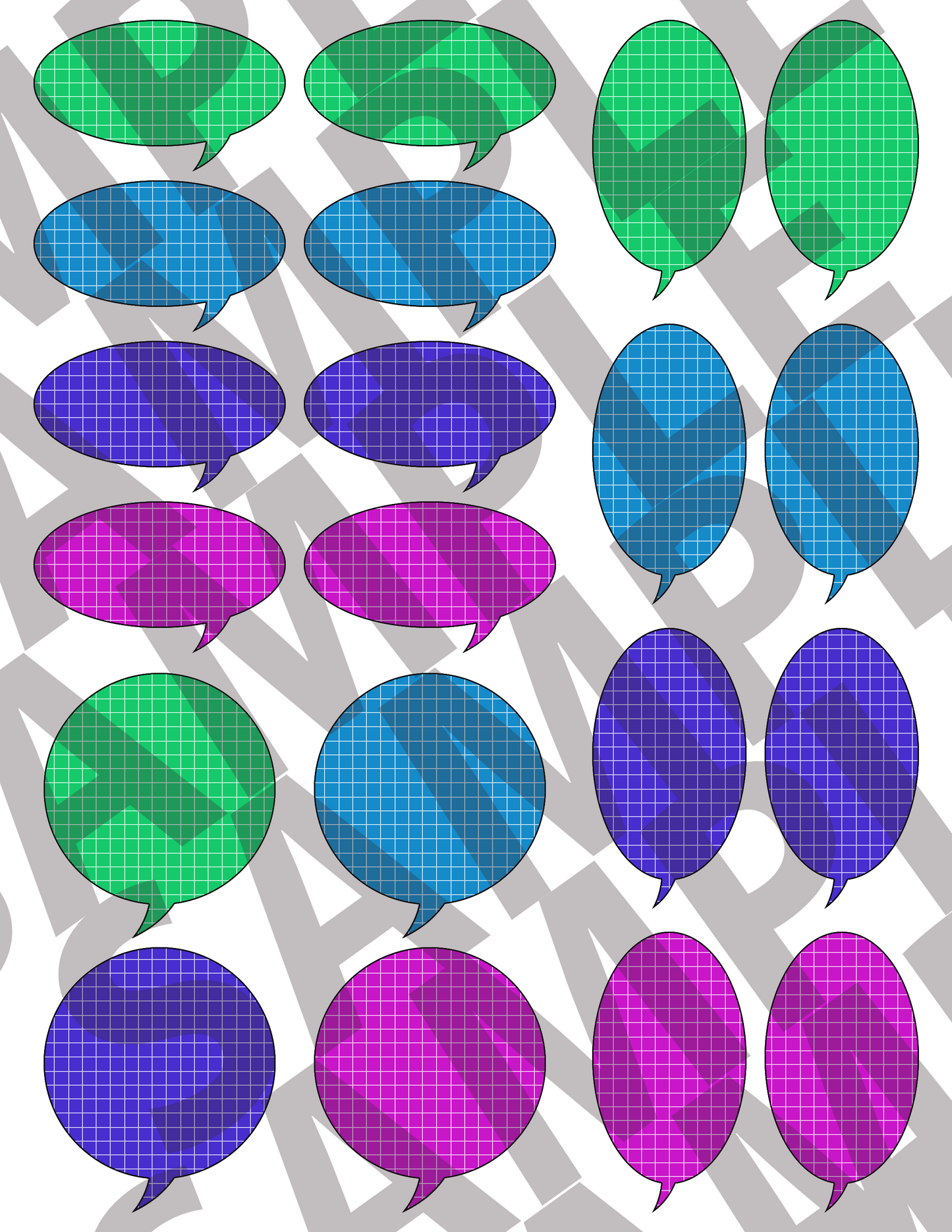 Grid Speech Bubbles