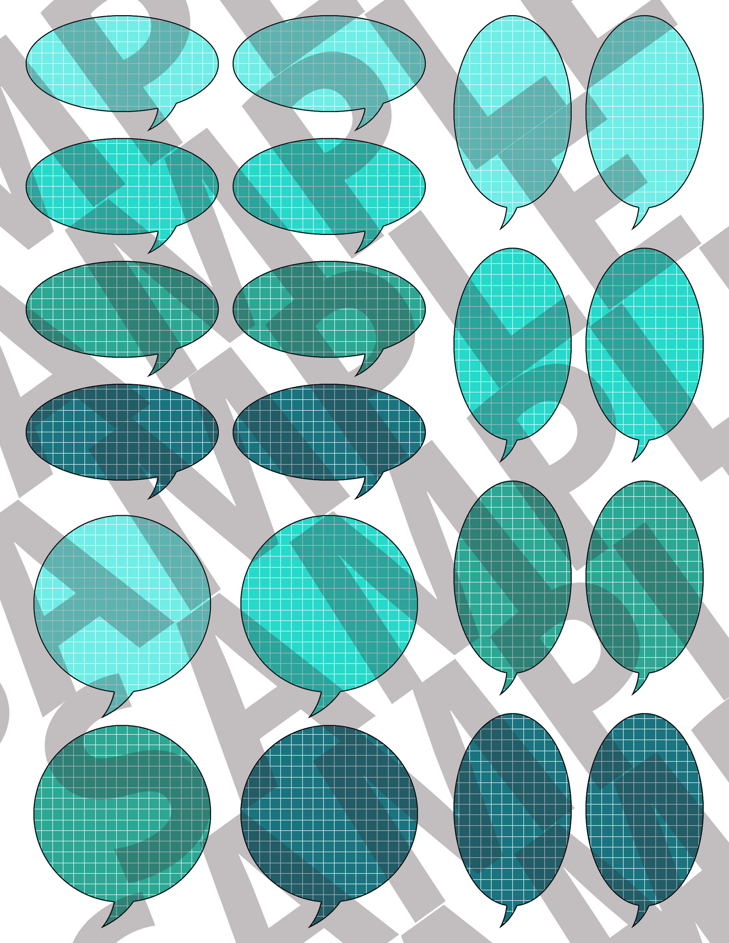 Grid Speech Bubbles