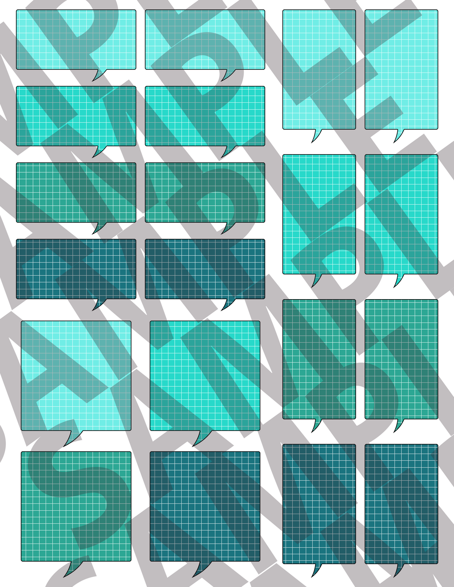 Grid Speech Bubbles