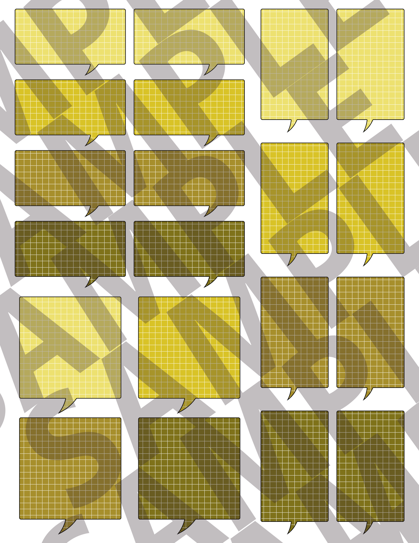 Grid Speech Bubbles
