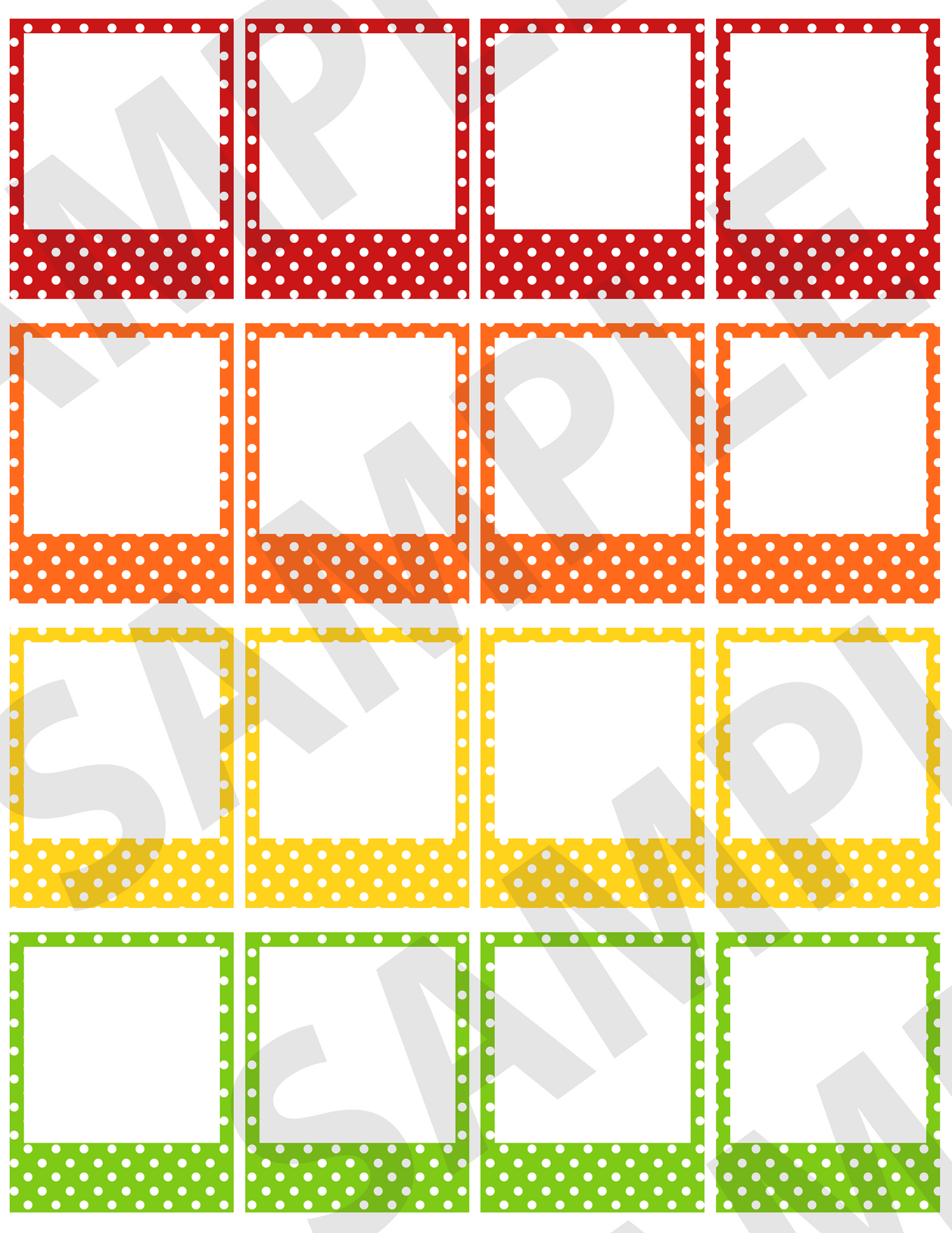 Polka-Dotted Small Frames