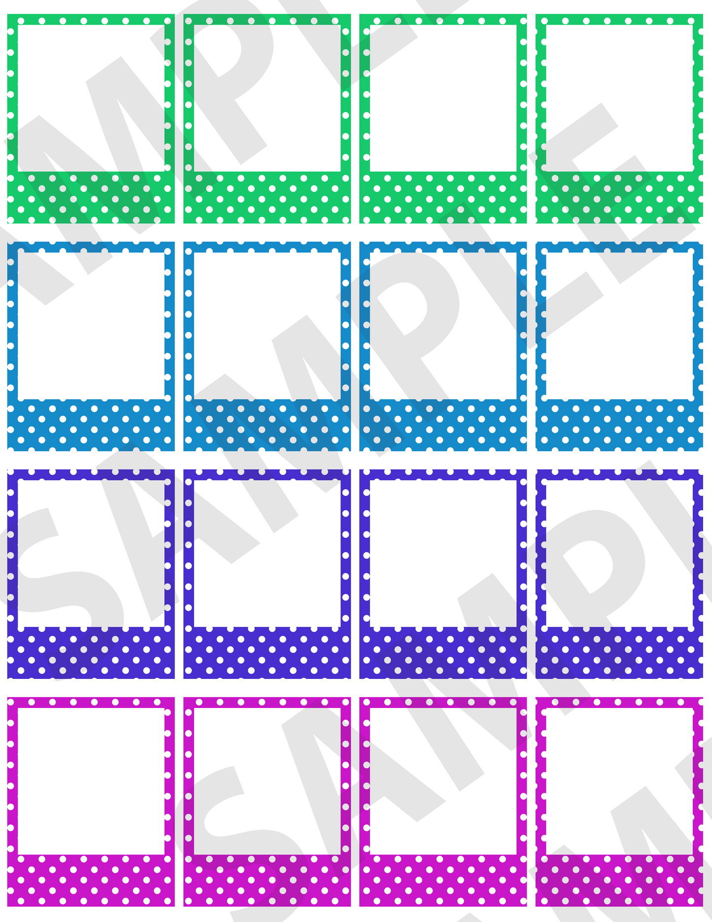 Polka-Dotted Small Frames